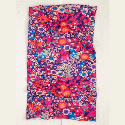 Full Boho Bandeau® Headband - Summer Daisies Burgundy