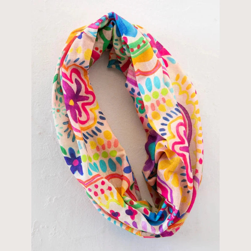 Full Boho Bandeau® Headband - Rainbow Doodle - The Feral Market