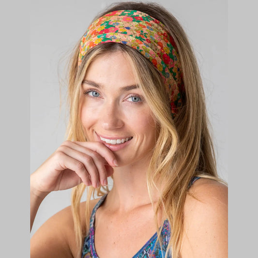 Half Boho Bandeau® Headband - Vintage Garden Peach