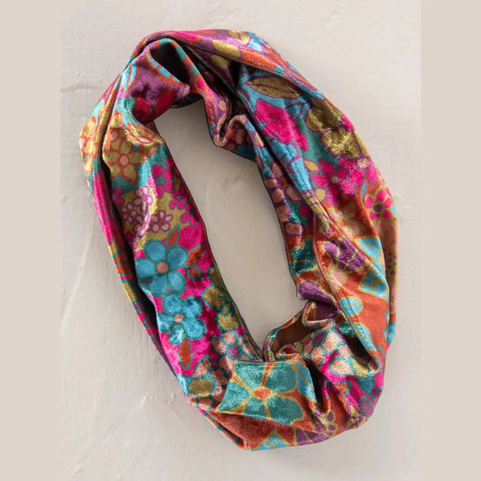 Velvet Boho Bandeau® Headband - 70s Striped Plum