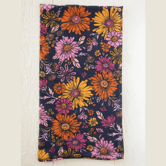 Full Boho Bandeau® Headband - Whimsical Daisies Navy
