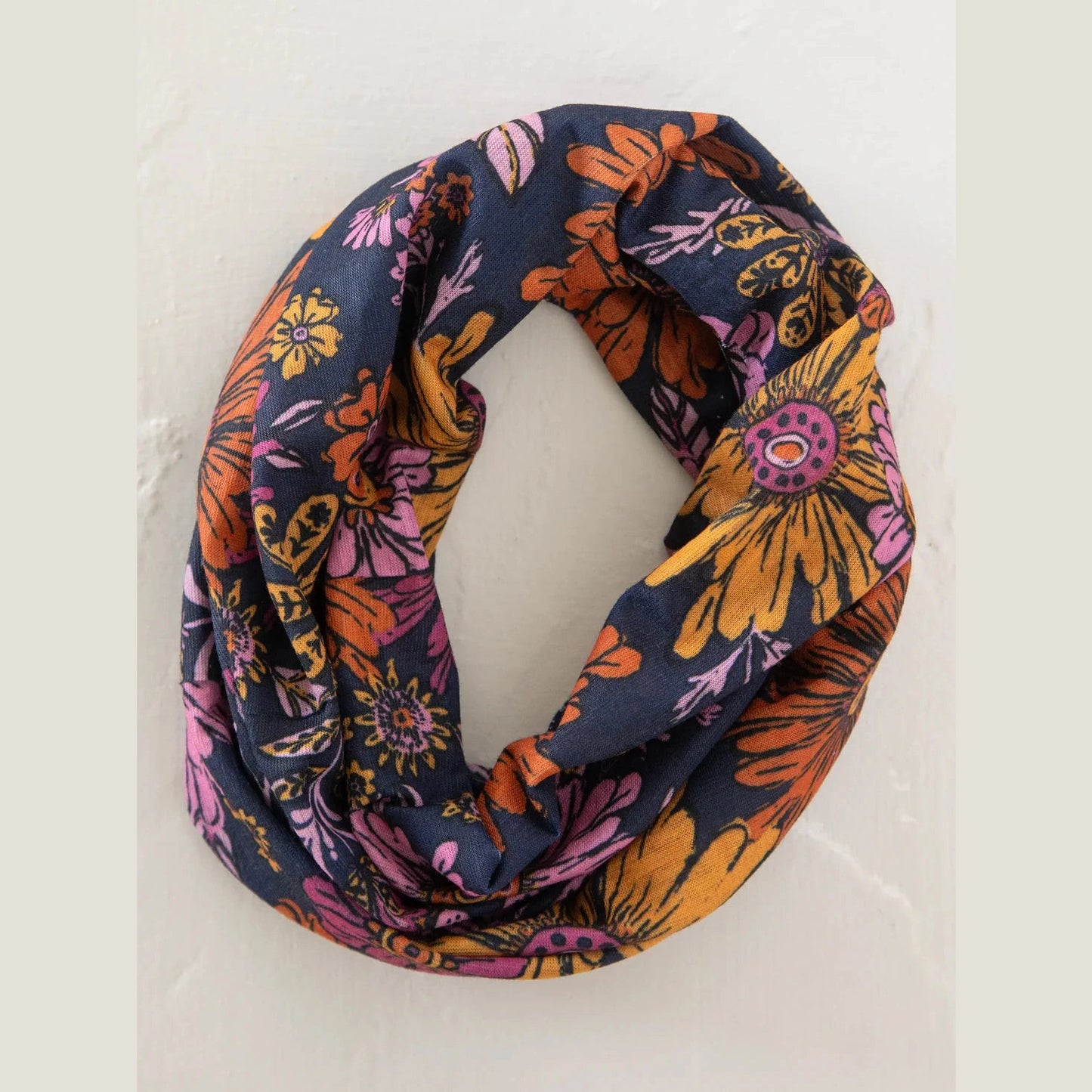 Full Boho Bandeau® Headband - Whimsical Daisies Navy