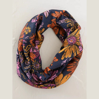 Full Boho Bandeau® Headband - Whimsical Daisies Navy