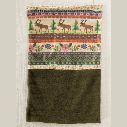 Fleece Boho Bandeau® Headband - Moose Borders