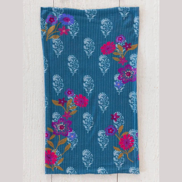 Full Boho Bandeau® Headband - Block Stamp Indigo - The Feral Market