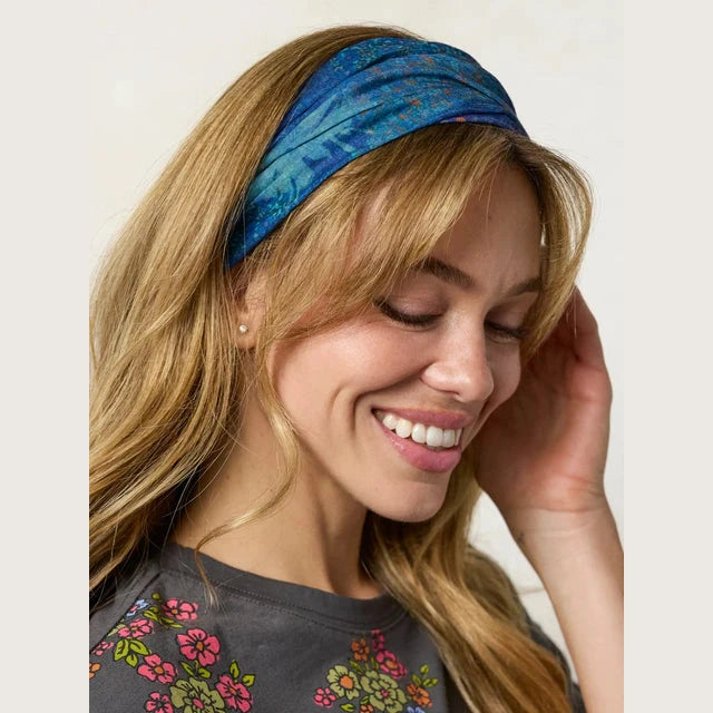 Full Boho Bandeau® Headband - Navy Patchwork - The Feral Market