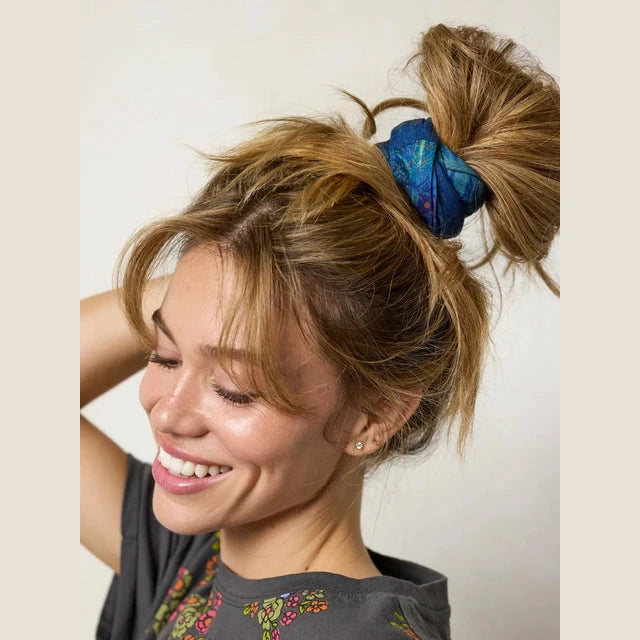 Full Boho Bandeau® Headband - Navy Patchwork - The Feral Market