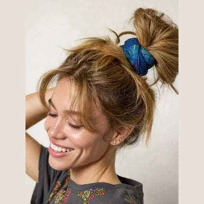 Full Boho Bandeau® Headband - Navy Patchwork - The Feral Market