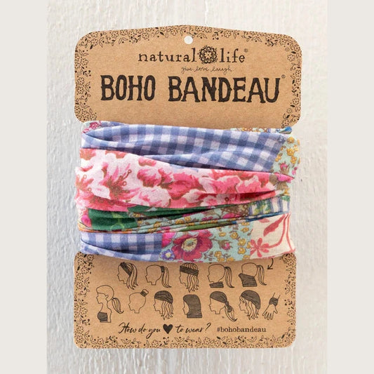 Full Boho Bandeau® Headband - Vintage Treasure Pink - The Feral Market