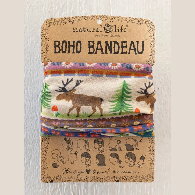 Full Boho Bandeau® Headband - Moose Borders - The Feral Market