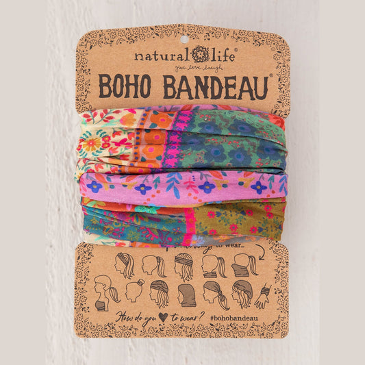 Full Boho Bandeau® Headband - Multi Patchwork