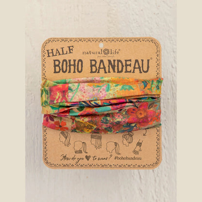 Half Boho Bandeau® Headband - Pink Patchwork