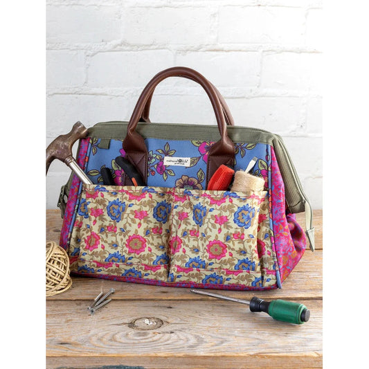 Zip Up Tool Bag - Blue Enchanted Wildflowers