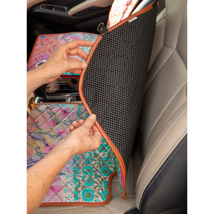 Car Seat Protector - Pink Watercolor Patchwork