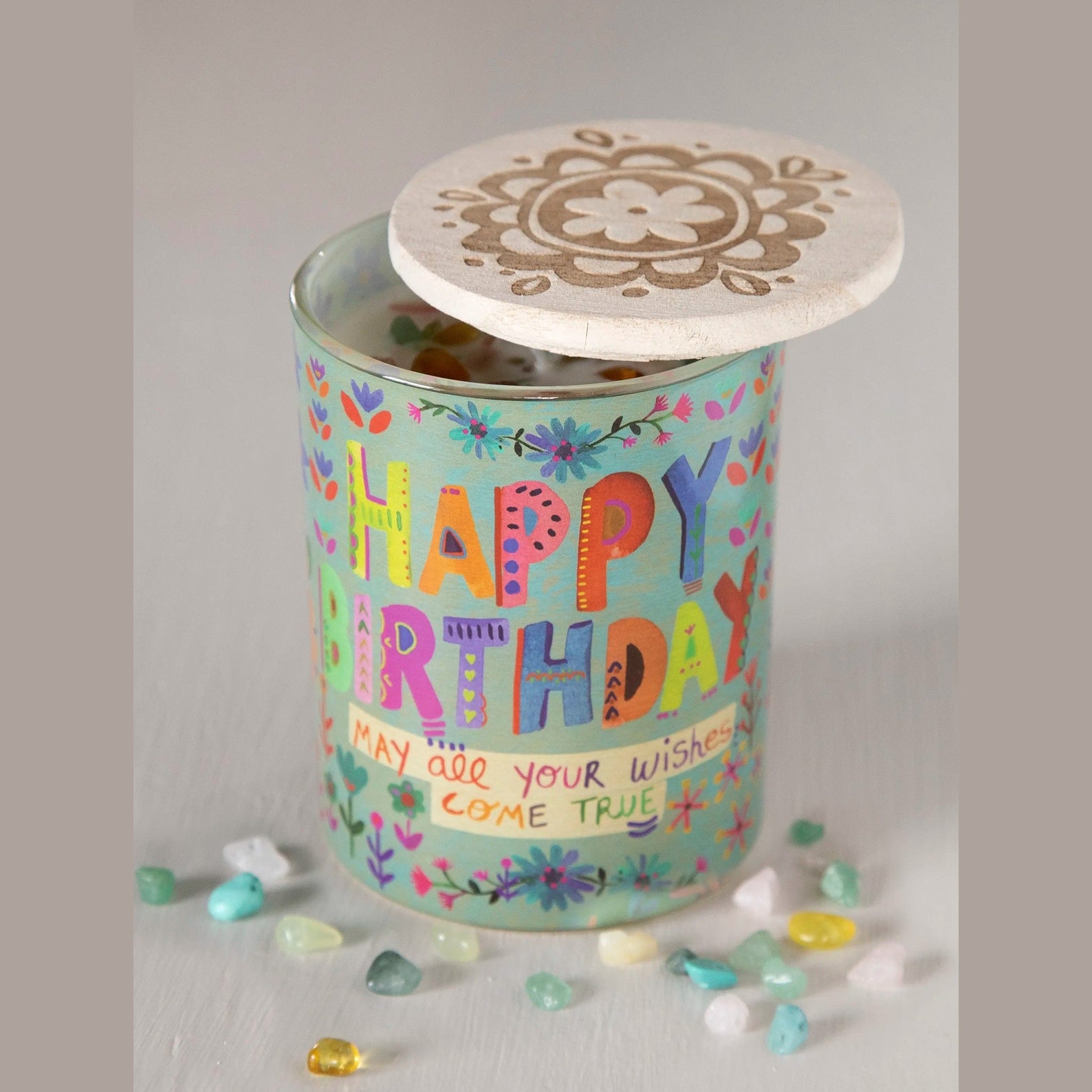 Gemstone Candle - Happy Birthday - Thumbnail 3