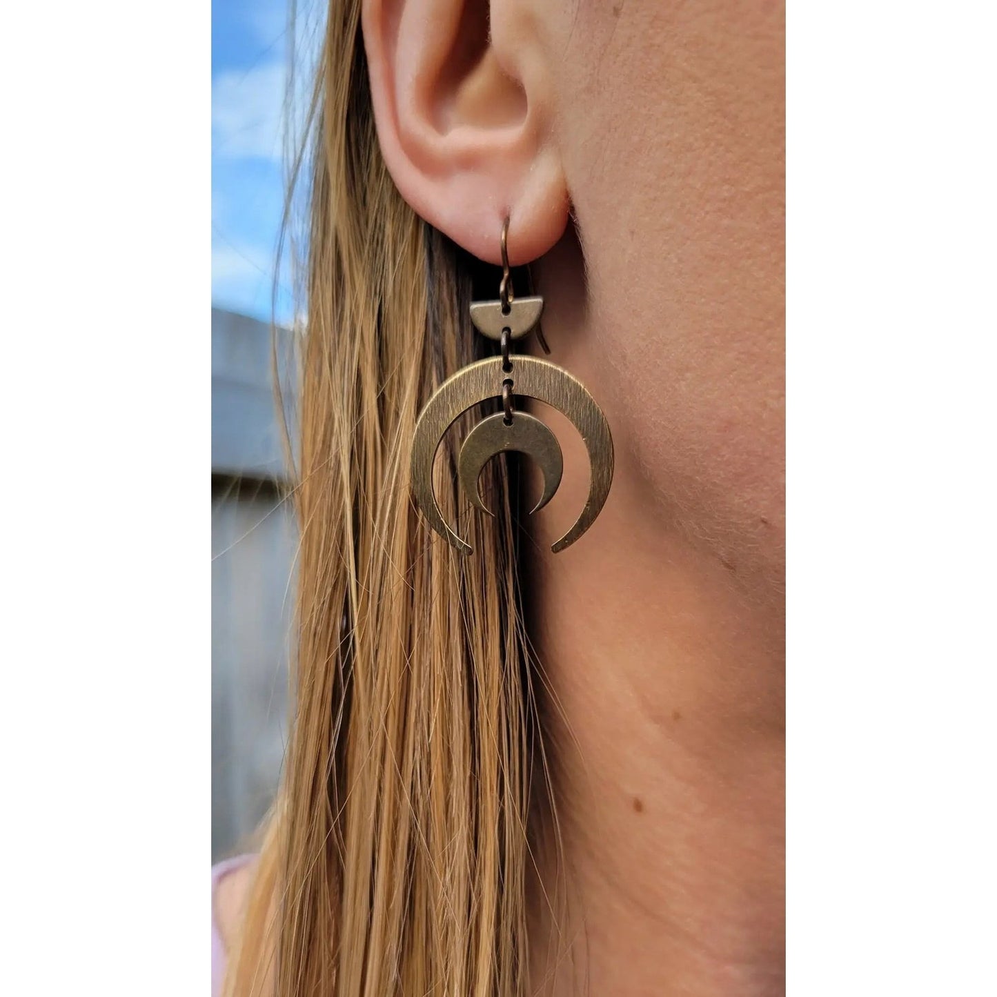 Double Crescent Earrings