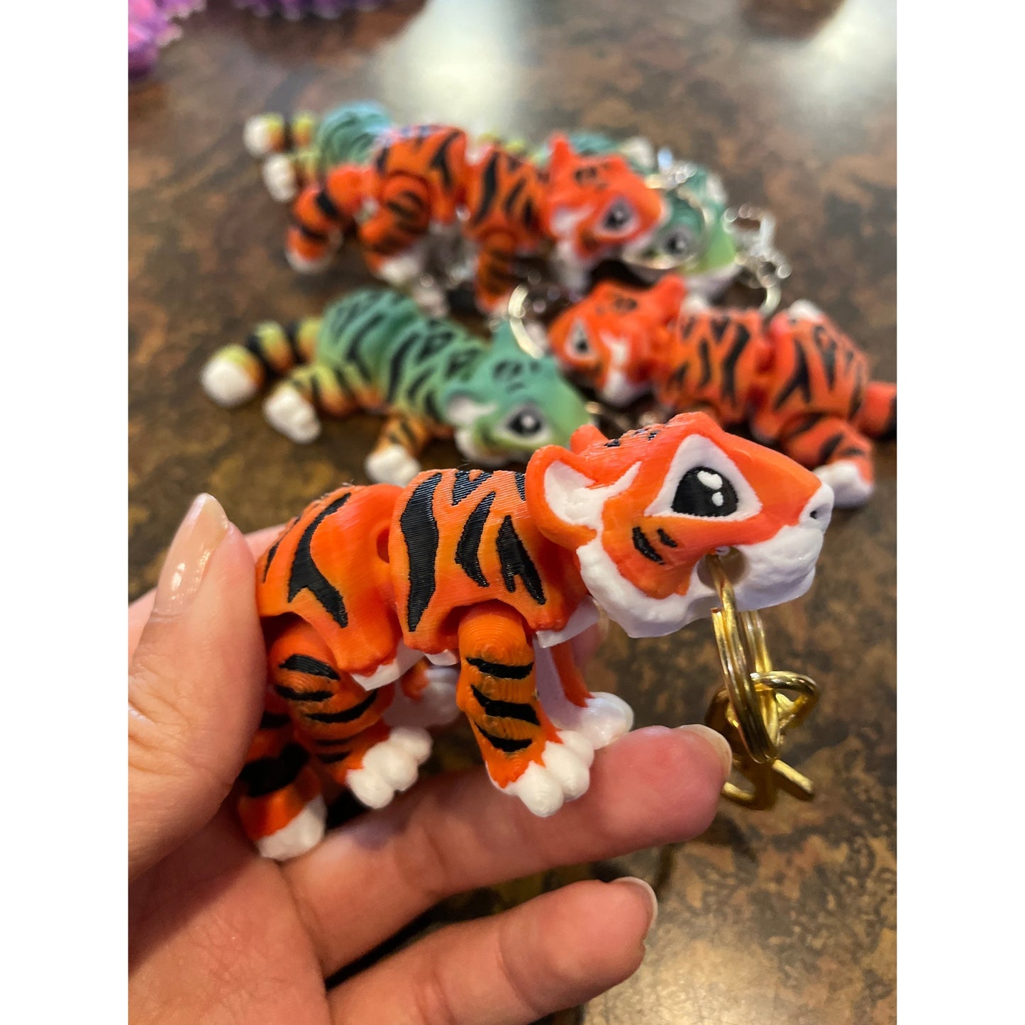 3D Printed Tiger Keychain