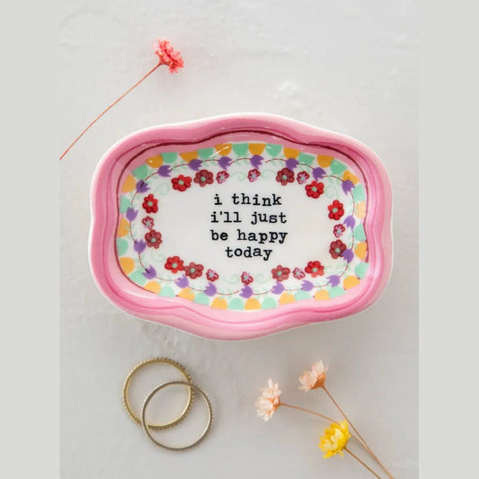 Artisan Trinket Dish - Just Be Happy