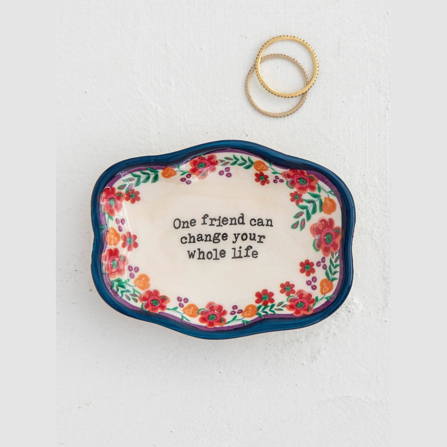 Artisan Trinket Jewelry Dish - One Friend