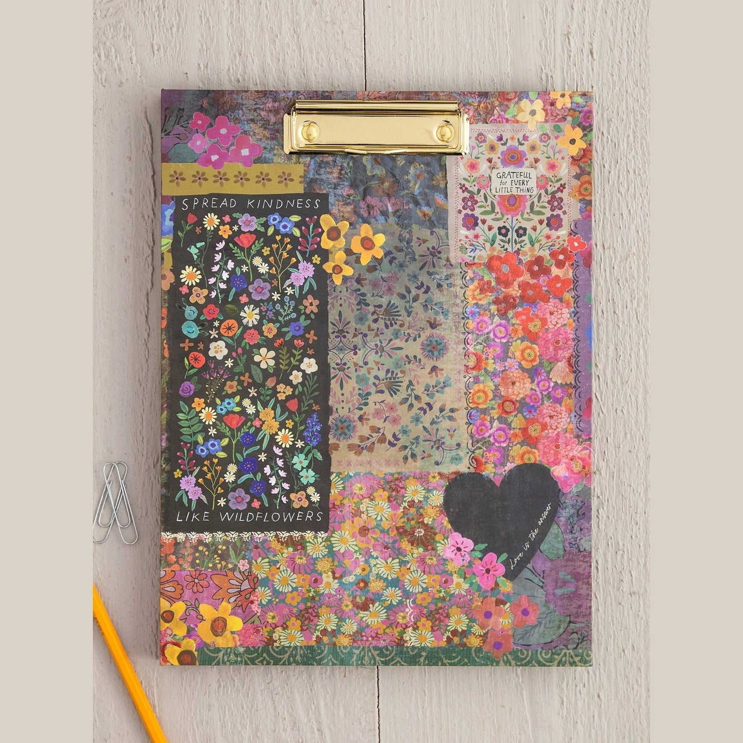 Clipfolio with Notepad - Patchwork