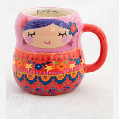 Folk Art Coffee Mug - Vera The Nesting Doll