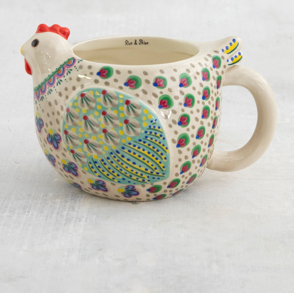 Folk Art Coffee Mug - Penny The Chicken