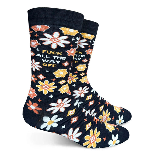 Fuck All The Way Off Mens Crew Socks - The Feral Market