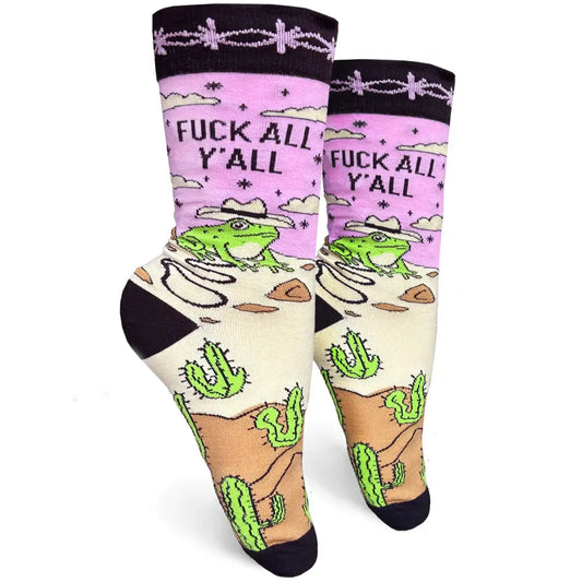 Fuck All Y'all Womens Crew Socks