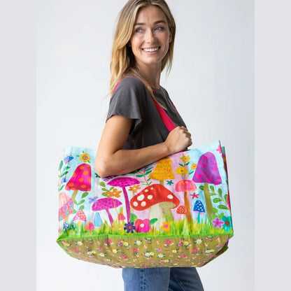 Laundry Traveling Moving Tote Bag - Mushroom