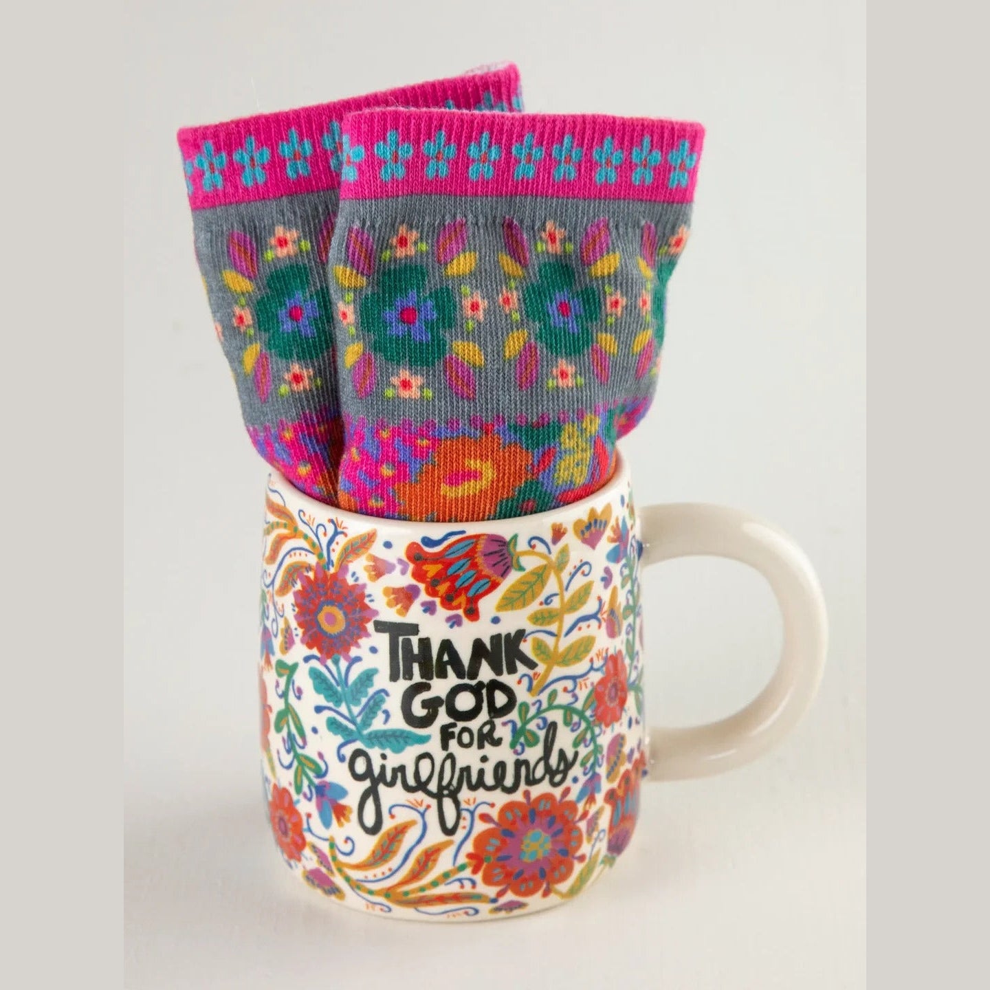 Mug & Sock Set - Thank God For Girlfriends