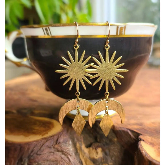 Sun Crescent Earrings