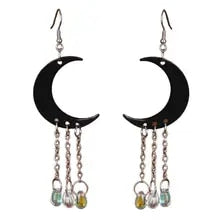 Black Moon Earrings