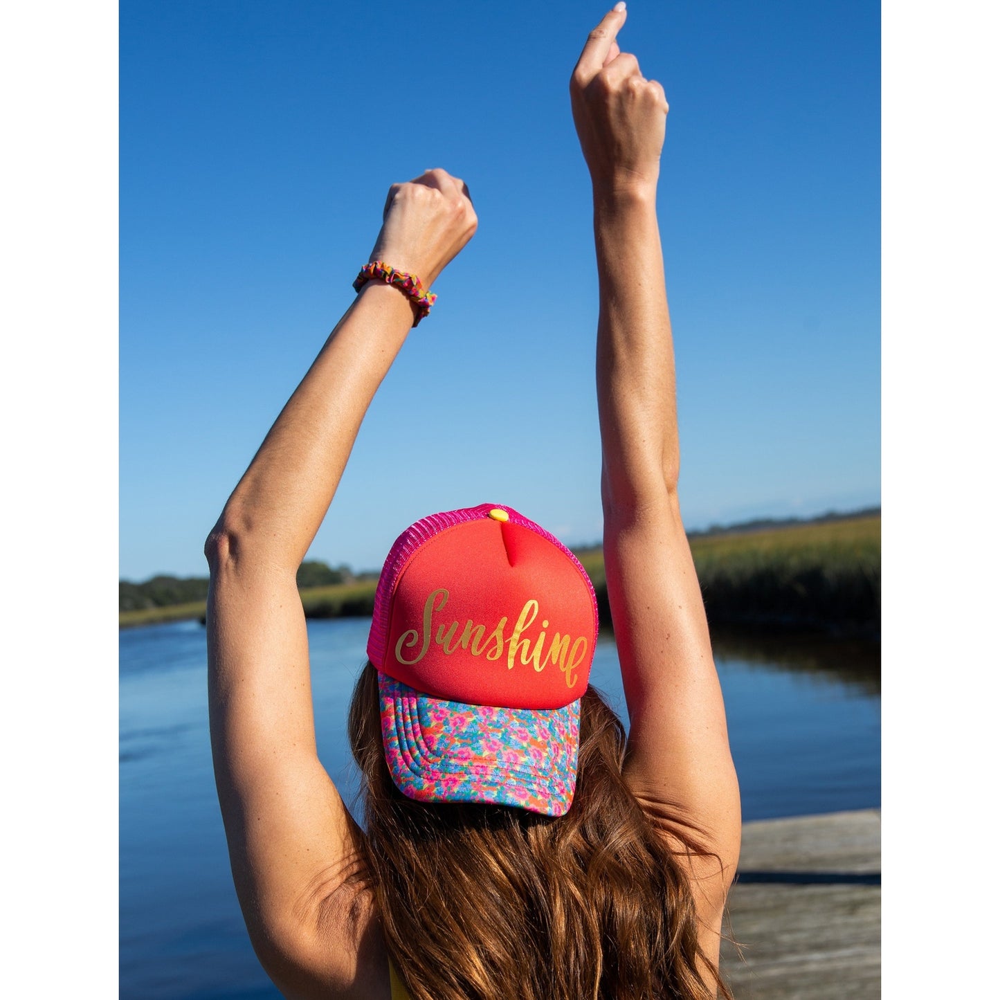 Adjustable Trucker Hat - Sunshine