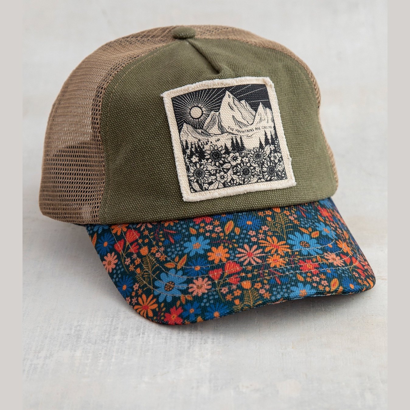 Canvas Trucker Hat - Mountains