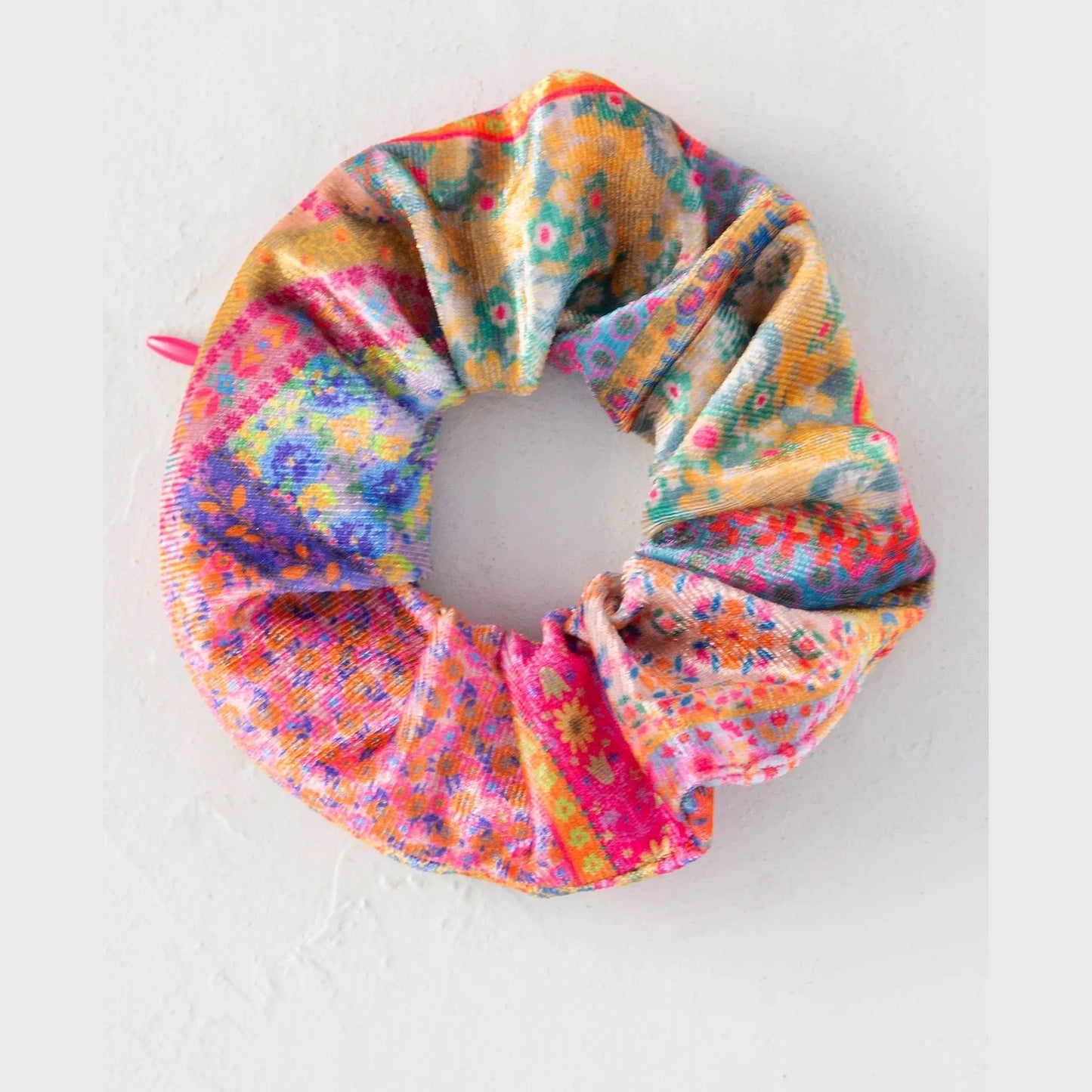 Hideaway Scrunchie - Folk Flower Patchwork