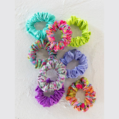 Mini Satin Scrunchie, Set of 8 - Rainbow