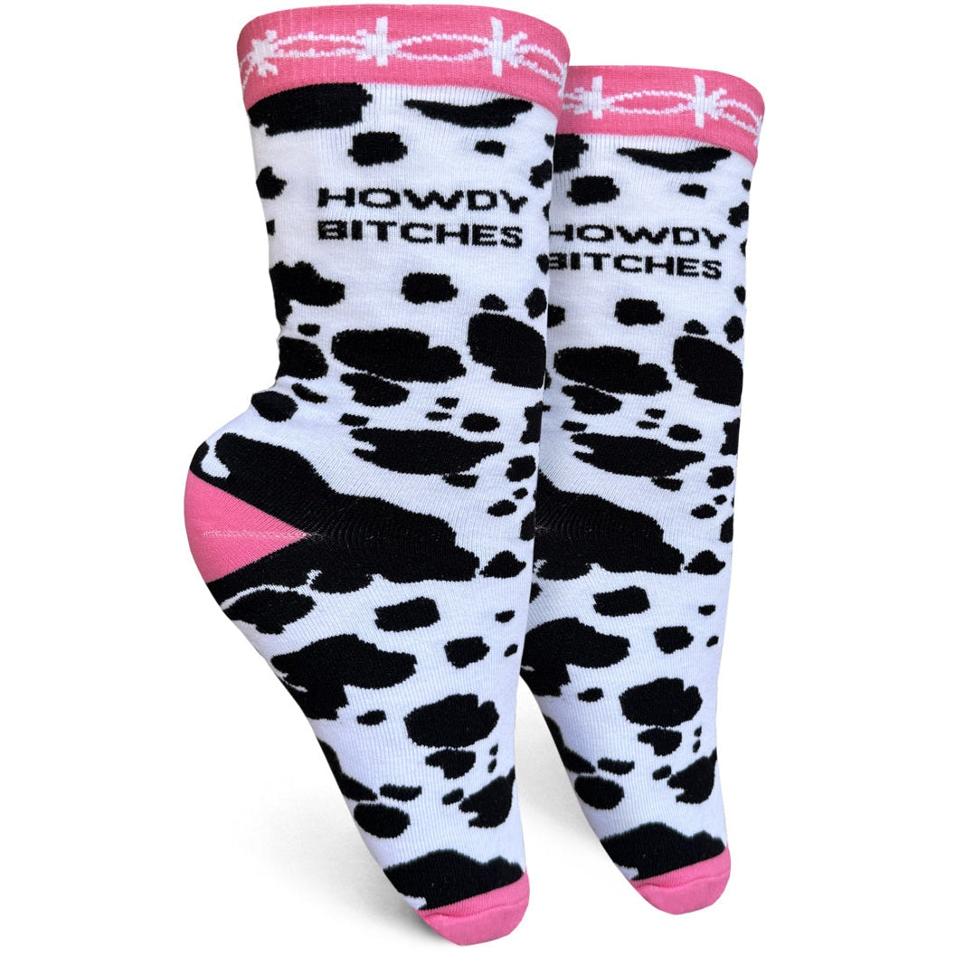 Howdy Bitches Womens Crew Socks - The Feral Market