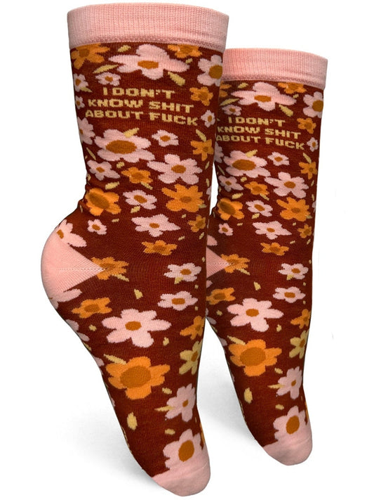 I Don't Know Shit About Fuck Womens Crew Socks