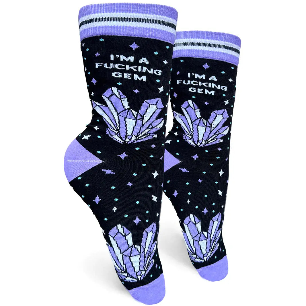 I'm A Fucking Gem Womens Crew Socks