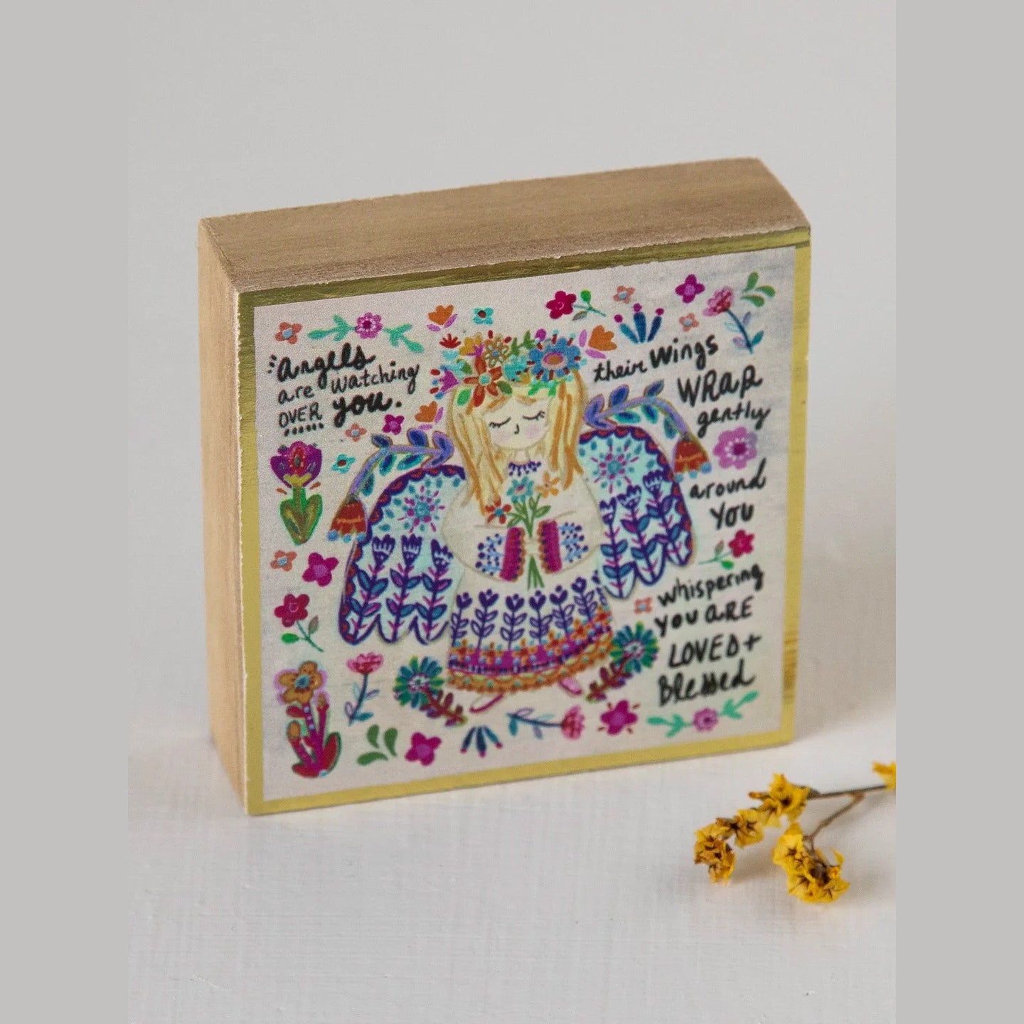 Tiny Block Keepsake - Angels Watching