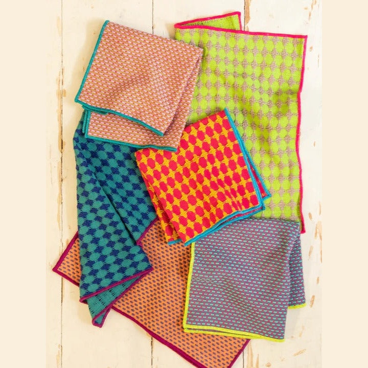 Woven Dish Cloth Napkins, Set of 6 - Multi