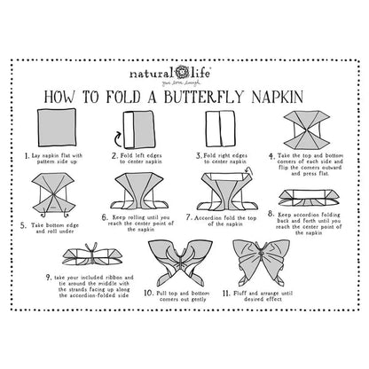 Bohemian Bungalow Napkins, Set of 4 - Blue Borders