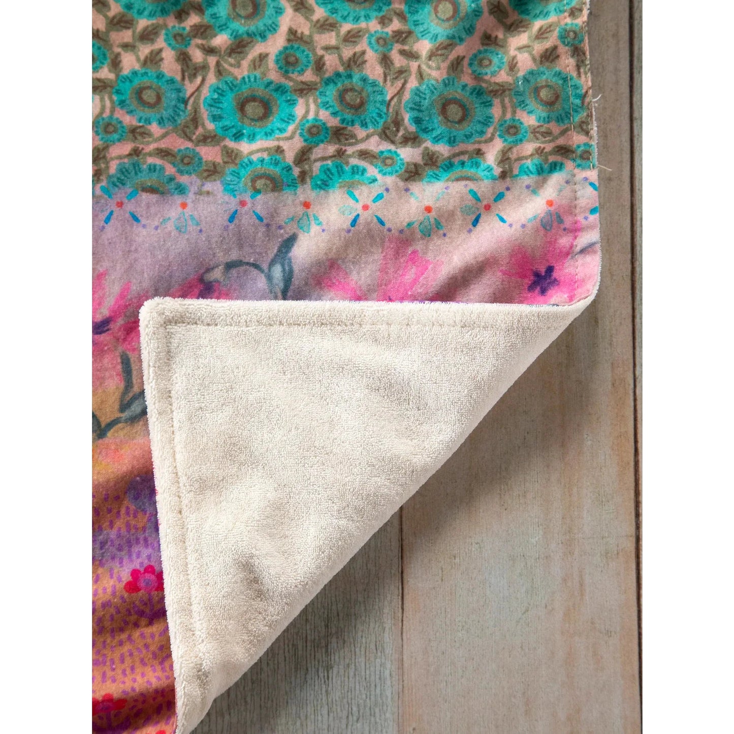 Cotton Dish Towel - Pink Watercolor Patchwork