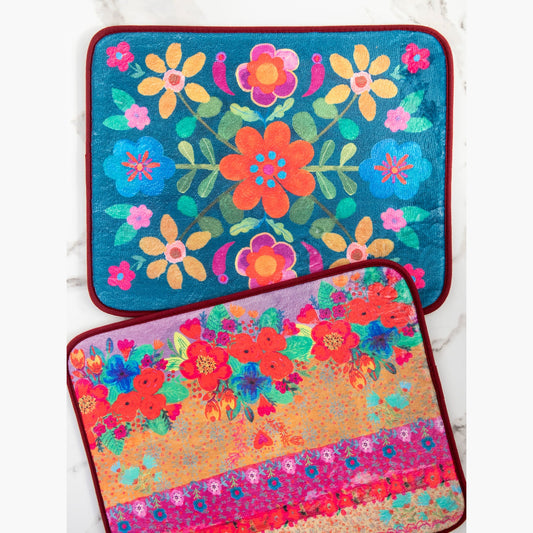 Reversible Dish Drying Mat - Borders