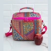 On The Go Lunch Tote - Folk Flower Patchwork