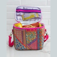 On The Go Lunch Tote - Folk Flower Patchwork