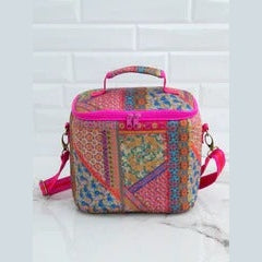 On The Go Lunch Tote - Folk Flower Patchwork