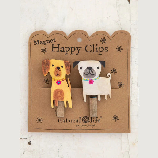 Magnet Happy Clips, Set of 2 - Dog