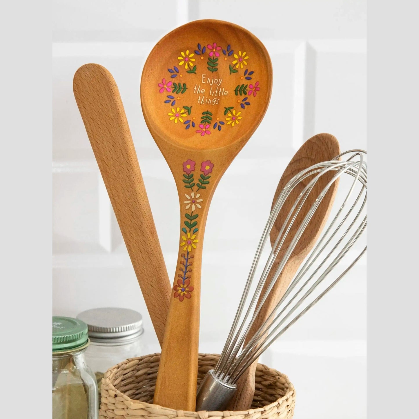 Cutest Wooden Spoon Ever - Folk Flower