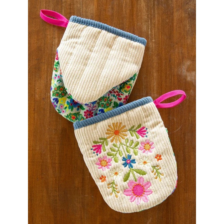 Embroidered Mini Oven Mitt, Set of 2